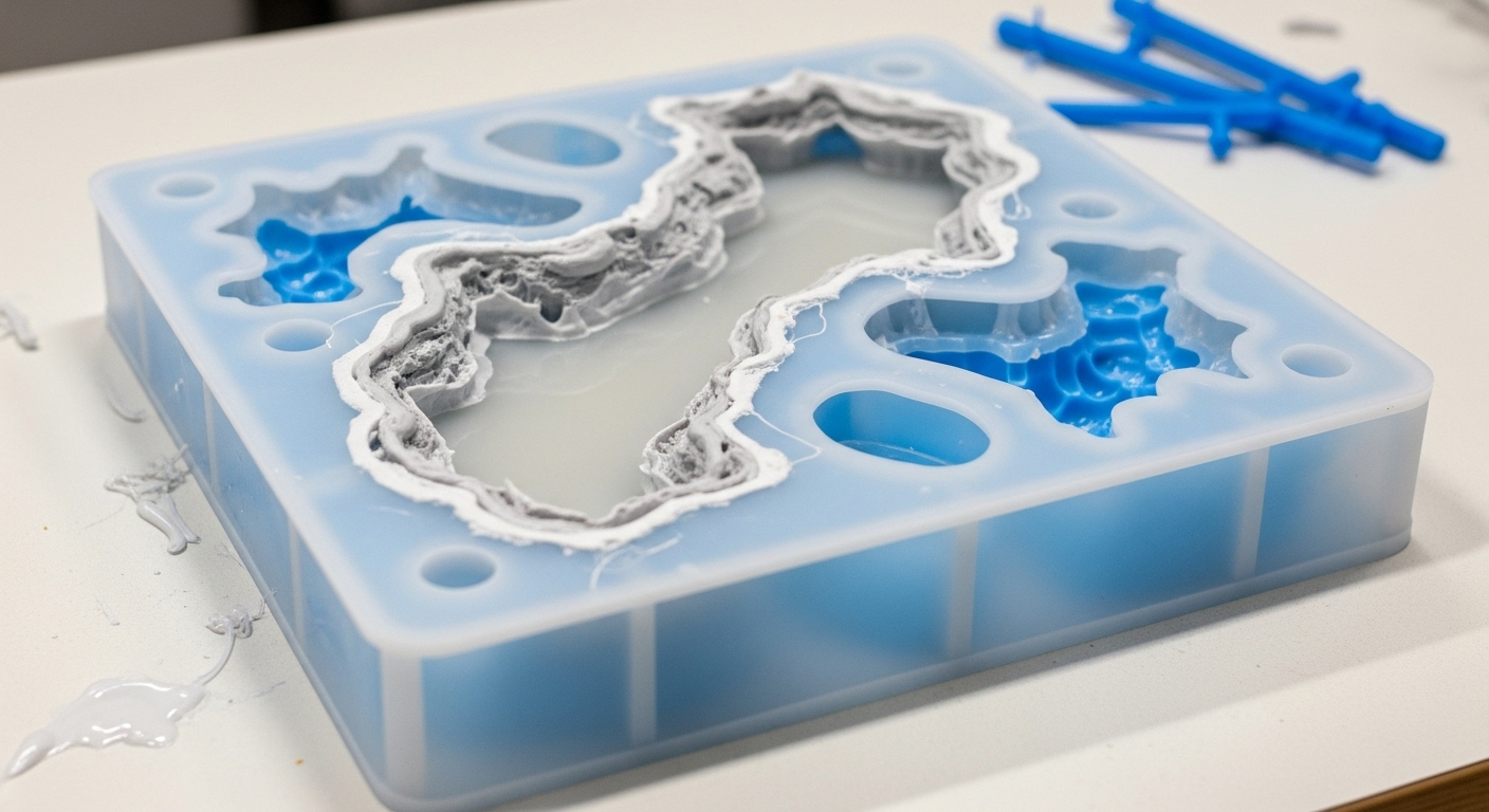 custom silicone mold casting plastic