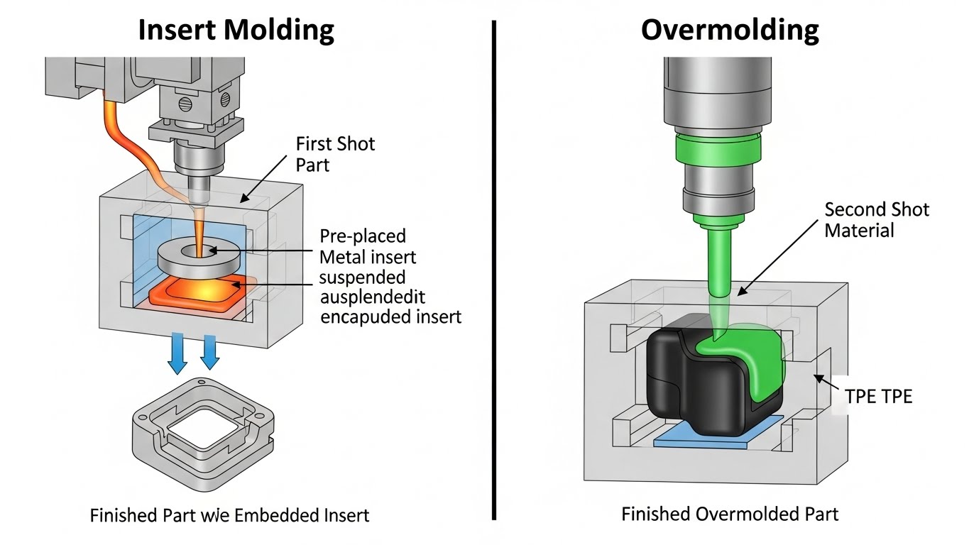 insert molding vs overmolding