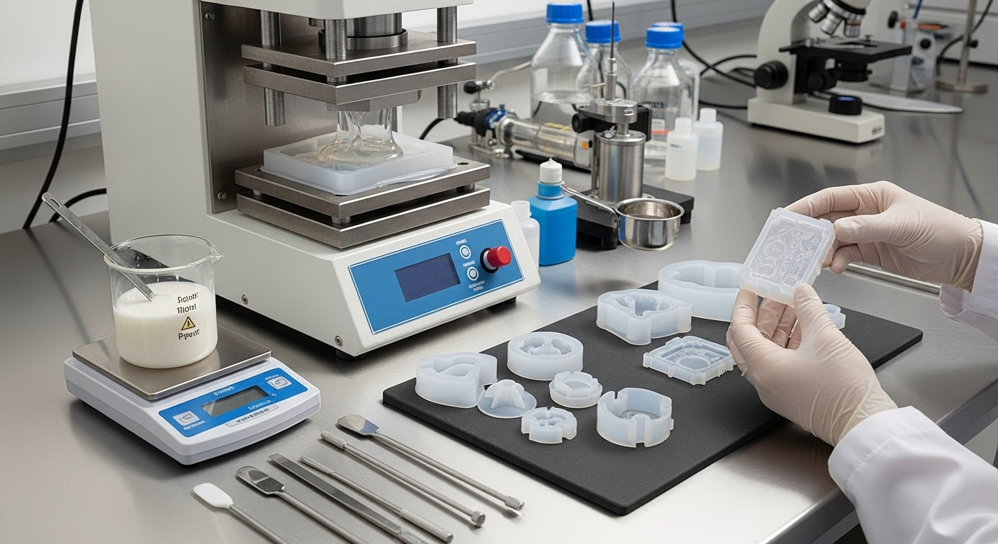 research-grade silicone compression molding